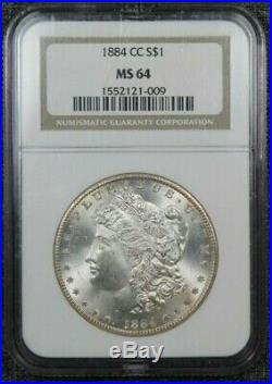 1884-CC Morgan Silver Dollar $1, NGC MS64