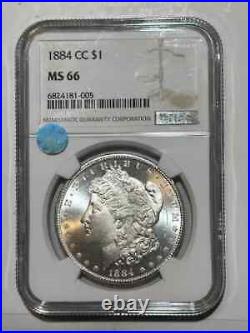 1884 CC Morgan Silver Dollar NGC MS-66 Sight White