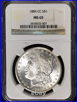 1884-CC Morgan Silver Dollar NGC MS65 Blast White Superb Eye Appeal