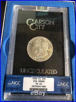 1884-CC NGC MS62 GSA Hoard Morgan Silver Dollar NGC Certified With Box/COA
