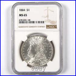1884 Morgan Dollar MS 65 NGC 90% Silver $1 Uncirculated Coin SKUI6169