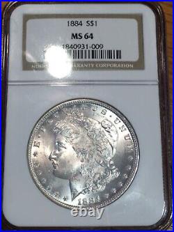 1884 Morgan Silver Dollar NGC MS64 #1009