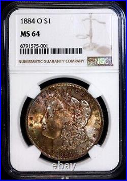 1884-O $1 Morgan Silver Dollar NGC MS64 Toned
