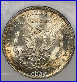 1884-O Morgan Dollar NGC MS64 Multi-Color EOR Rainbow Toned End Of Roll Toning