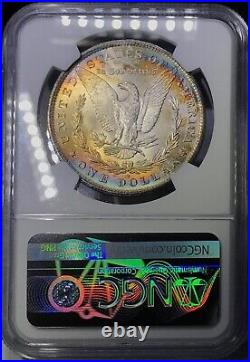 1884-O Morgan Dollar NGC MS64 Star Lustrous Vibrant Color Rainbow Toned withVideo