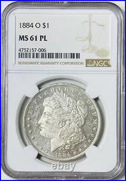 1884 O Morgan Silver Dollar NGC MS-61 PL