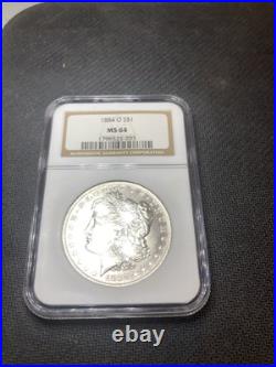 1884 O Morgan Silver Dollar NGC MS-64