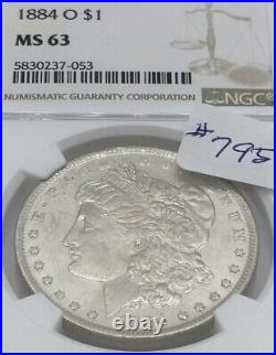 1884 O Morgan Silver Dollar NGC MS 70 #795