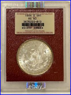 1884 O Morgan Silver Dollar NGC MS63 Paramount Red Tough Vintage Series Toned