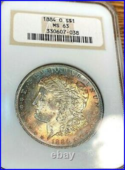 1884-O Morgan Silver Dollar NGC MS63 Super Toning Fatty Holder CHN