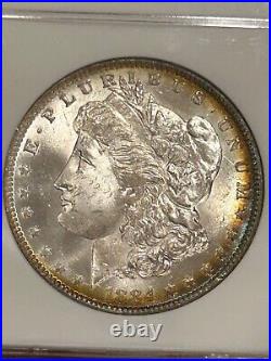 1884 O Morgan Silver Dollar NGC MS64 Nicely Toned