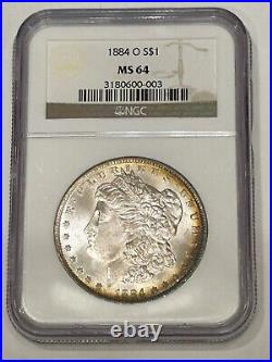 1884 O Morgan Silver Dollar NGC MS64 Nicely Toned