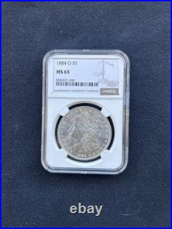 1884 O Morgan Silver Dollar New Orleans NGC MS 63