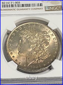 1884 O Morgan Silver Dollar Ngc Ms65 Rainbow Type Toning Best Toning Type