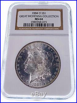 1884-O NGC MS64 Great Montana Collection Pedigree Silver Morgan Dollar Coin