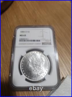 1884-O New Orleans Morgan Silver Dollar NGC MS 63