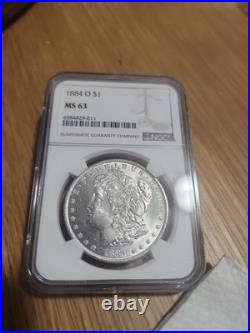 1884-O New Orleans Morgan Silver Dollar NGC MS 63