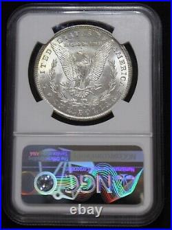 1884 O/O Morgan Silver Dollar Graded NGC MS63 Rainbow Color Toned Coin