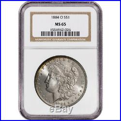1884-O US Morgan Silver Dollar $1 NGC MS65