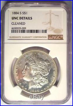 1884-S Morgan Silver Dollar $1 NGC Uncirculated Details (UNC MS) Rare Date