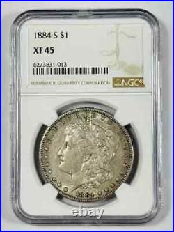 1884 S Morgan Silver Dollar NGC XF-45