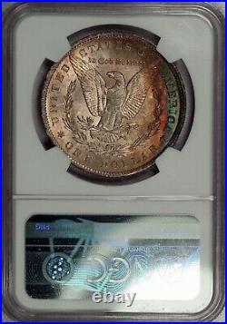 1884-o Morgan Silver Dollar Ngc Ms 64 Rainbow Toned
