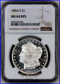 1884-o Ms64 Dpl Ngc Morgan Silver Dollar Superb Mirror Fields