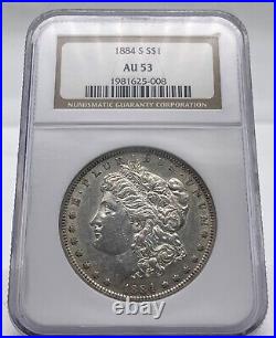 1884-s Morgan Silver Dollar Ngc Au 53 Key Date Great Coin