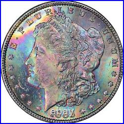 1885 $1 MS63 OH NGC CAC Monster Toned Color Fatty