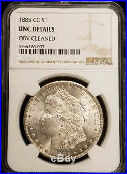 1885-CC Morgan Silver Dollar $1 Carson City NGC UNC Details