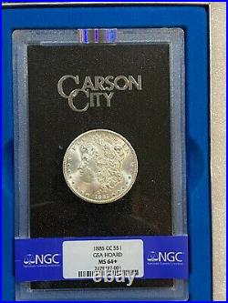 1885 CC Silver Morgan Dollar GSA Hoard NGC MS64+ with Box and Certificate