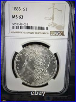 1885 Morgan Silver Dollar Ngc Ms63