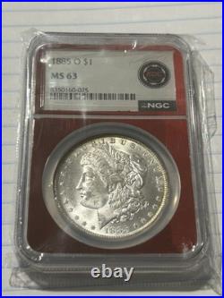1885-O $1 Morgan Silver Dollar NGC MS63 With Visible Toning