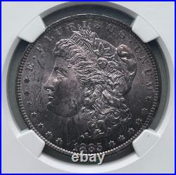1885 O, $1 Morgan Silver Dollar, VERY NICE Brown/Red Toning, See Video, NGC MS63