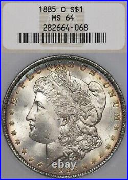 1885-O $1 NGC MS64 Morgan Silver Dollar Old Fatty Holder Toned