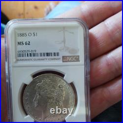 1885 O Morgan 90% Silver Dollar Ngc Ms62