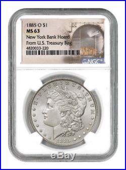 1885 O Morgan Silver Dollar From the New York Bank Hoard NGC MS63 SKU56765
