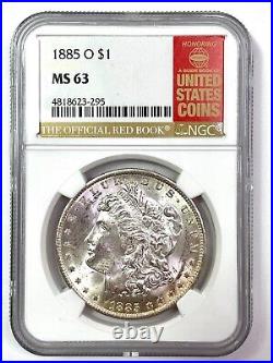 1885-O Morgan Silver Dollar LOT OF 5 NGC MS 63 THE OFFICIAL RED BOOK LABEL