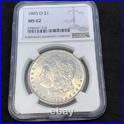 1885 O $Morgan Silver Dollar NGC MS 62 Rare Key date Original Us