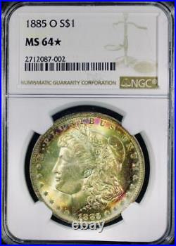 1885-O Morgan Silver Dollar NGC MS-64 Mint State 64 Star