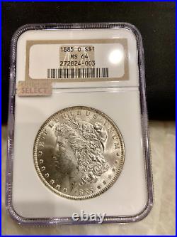 1885-O Morgan Silver Dollar, NGC MS-64! Older Slab