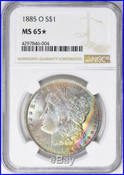 1885-O Morgan Silver Dollar NGC MS-65 Star Mint State 65 Star Designation