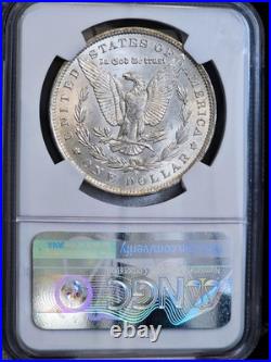 1885-O Morgan Silver Dollar NGC MS64 Rainbow End Roll Monster Toned Coin CH $1