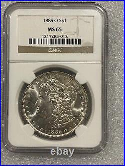 1885 O Morgan Silver Dollar NGC MS65 STUNNER See pics (012)