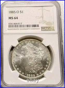 1885 O Morgan Silver Dollar NGC Ms64 Proof Like Appearance mintage 9 million 1885 O Morgan Silver Dollar NGC Ms64 Proof Like Appearance mintage 9 million
