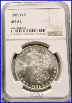 1885 O Morgan Silver Dollar NGC Ms64 Proof Like Appearance mintage 9 million 1885 O Morgan Silver Dollar NGC Ms64 Proof Like Appearance mintage 9 million