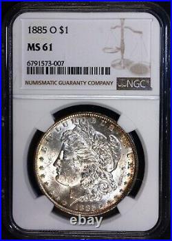 1885-O Morgan Silver Dollar New Orleans NGC MS61