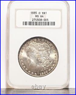 1885 O Morgan Silver Dollar Vintage Fatty NGC Holder MS 64