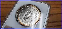 1885 O Morgan Silver Dollar Vintage NGC Fatty Slab Ms63 Monster Rainbow Toner