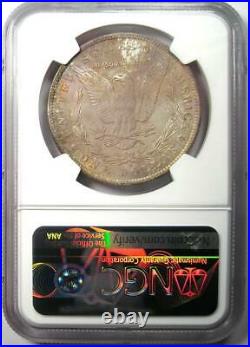 1885-O Toned Morgan Silver Dollar $1 Coin Certified NGC MS63 Rainbow Toning